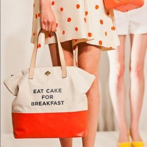 KATE SPADE EAT CAKE FOR BREAKFAST TOTE